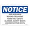 Signmission OSHA, PPE Required Beyond This Point Hard Hat, 14in X 10in Rigid Plastic, 14" W, 10" H, Landscape OS-NS-P-1014-L-17761 - alternate 1